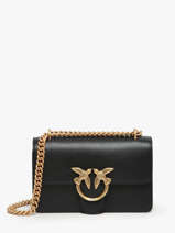 Cross Body Tas Love Bag Icon Leder Pinko Zwart love bag icon A0F1